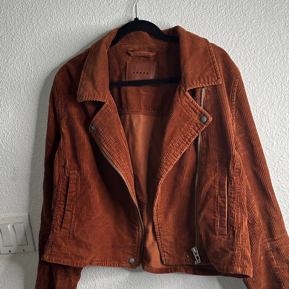Blank NYC Women's Brown moto Corduroy Jacket size XL - Picture 5 of 12